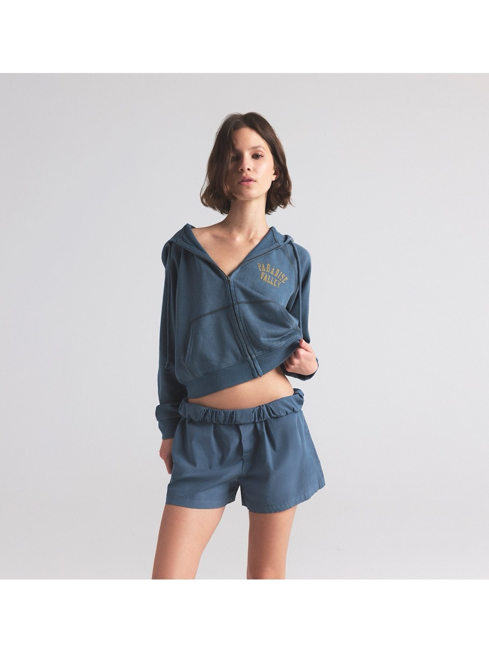 SKIMS Lightweight Fleece Zip-Up Hoodie